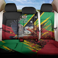 Saint Kitts and Nevis Pelican Back Car Seat Cover Royal Poinciana Flowers - Wonder Print Shop