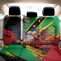 Saint Kitts and Nevis Pelican Back Car Seat Cover Royal Poinciana Flowers - Wonder Print Shop