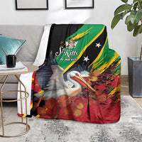 Saint Kitts and Nevis Pelican Blanket Royal Poinciana Flowers - Wonder Print Shop