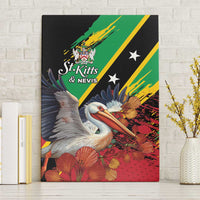Saint Kitts and Nevis Pelican Canvas Wall Art Royal Poinciana Flowers - Wonder Print Shop