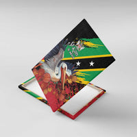 Saint Kitts and Nevis Pelican Canvas Wall Art Royal Poinciana Flowers - Wonder Print Shop