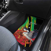 Saint Kitts and Nevis Pelican Car Mats Royal Poinciana Flowers - Wonder Print Shop