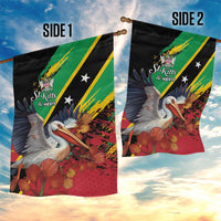 Saint Kitts and Nevis Pelican Garden Flag Royal Poinciana Flowers - Wonder Print Shop