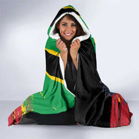 Saint Kitts and Nevis Pelican Hooded Blanket Royal Poinciana Flowers - Wonder Print Shop