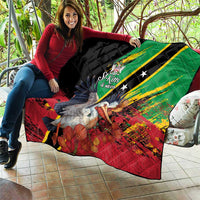 Saint Kitts and Nevis Pelican Quilt Royal Poinciana Flowers - Wonder Print Shop