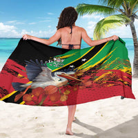 Saint Kitts and Nevis Pelican Sarong Royal Poinciana Flowers - Wonder Print Shop