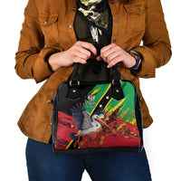 Saint Kitts and Nevis Pelican Shoulder Handbag Royal Poinciana Flowers - Wonder Print Shop