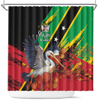 Saint Kitts and Nevis Pelican Shower Curtain Royal Poinciana Flowers - Wonder Print Shop