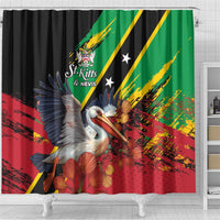 Saint Kitts and Nevis Pelican Shower Curtain Royal Poinciana Flowers - Wonder Print Shop