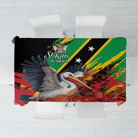 Saint Kitts and Nevis Pelican Tablecloth Royal Poinciana Flowers - Wonder Print Shop