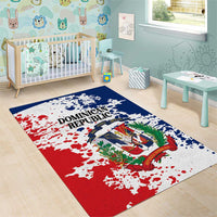 Dominican Republic Restoration Day Area Rug Coat Of Arms Flag Colors - Wonder Print Shop
