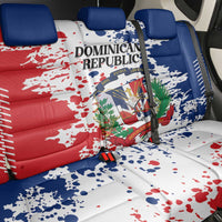 Dominican Republic Restoration Day Back Car Seat Cover Coat Of Arms Flag Colors - Wonder Print Shop