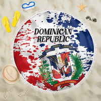 Dominican Republic Restoration Day Beach Blanket Coat Of Arms Flag Colors - Wonder Print Shop
