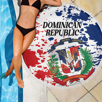 Dominican Republic Restoration Day Beach Blanket Coat Of Arms Flag Colors - Wonder Print Shop