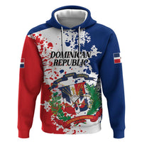 Personalized Dominican Republic Restoration Day Hoodie Coat Of Arms Flag Colors - Wonder Print Shop