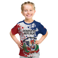 Personalized Dominican Republic Restoration Day Kid T Shirt Coat Of Arms Flag Colors - Wonder Print Shop