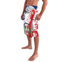 Personalized Dominican Republic Restoration Day Lavalava Coat Of Arms Flag Colors - Wonder Print Shop