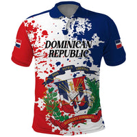 Personalized Dominican Republic Restoration Day Polo Shirt Coat Of Arms Flag Colors - Wonder Print Shop