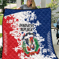Dominican Republic Restoration Day Quilt Coat Of Arms Flag Colors - Wonder Print Shop
