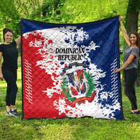 Dominican Republic Restoration Day Quilt Coat Of Arms Flag Colors - Wonder Print Shop