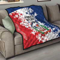 Dominican Republic Restoration Day Quilt Coat Of Arms Flag Colors - Wonder Print Shop