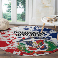 Dominican Republic Restoration Day Round Carpet Coat Of Arms Flag Colors - Wonder Print Shop