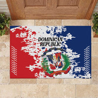 Dominican Republic Restoration Day Rubber Doormat Coat Of Arms Flag Colors - Wonder Print Shop