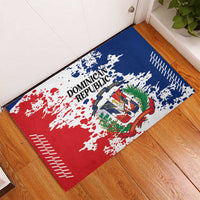 Dominican Republic Restoration Day Rubber Doormat Coat Of Arms Flag Colors - Wonder Print Shop