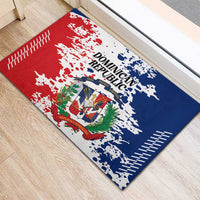 Dominican Republic Restoration Day Rubber Doormat Coat Of Arms Flag Colors - Wonder Print Shop