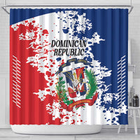 Dominican Republic Restoration Day Shower Curtain Coat Of Arms Flag Colors - Wonder Print Shop