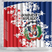 Dominican Republic Restoration Day Shower Curtain Coat Of Arms Flag Colors - Wonder Print Shop