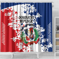 Dominican Republic Restoration Day Shower Curtain Coat Of Arms Flag Colors - Wonder Print Shop