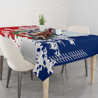 Dominican Republic Restoration Day Tablecloth Coat Of Arms Flag Colors - Wonder Print Shop