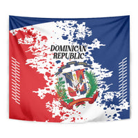 Dominican Republic Restoration Day Tapestry Coat Of Arms Flag Colors - Wonder Print Shop