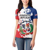 Personalized Dominican Republic Restoration Day Women Polo Shirt Coat Of Arms Flag Colors - Wonder Print Shop
