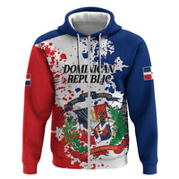 Personalized Dominican Republic Restoration Day Zip Hoodie Coat Of Arms Flag Colors - Wonder Print Shop