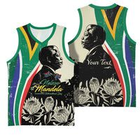 Personalized Nelson Mandela Day Basketball Jersey South Africa Vintage Stylized