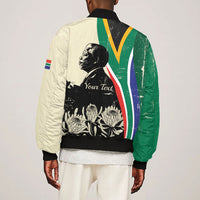 Personalized Nelson Mandela Day Bomber Jacket South Africa Vintage Stylized