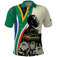 Personalized Nelson Mandela Day Polo Shirt South Africa Vintage Stylized