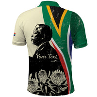 Personalized Nelson Mandela Day Polo Shirt South Africa Vintage Stylized