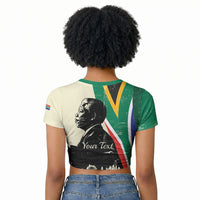 Personalized Nelson Mandela Day Raglan Cropped T shirt South Africa Vintage Stylized