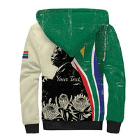 Personalized Nelson Mandela Day Sherpa Hoodie South Africa Vintage Stylized