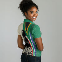 Personalized Nelson Mandela Day Women Polo Shirt South Africa Vintage Stylized