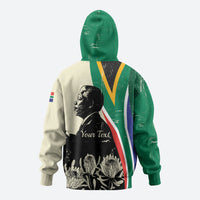 Personalized Nelson Mandela Day Zip Hoodie South Africa Vintage Stylized