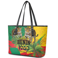 Benin August 1st 1960 Leather Tote Bag Happy Independence Day