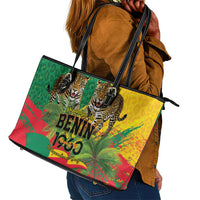 Benin August 1st 1960 Leather Tote Bag Happy Independence Day