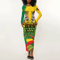 Personalised Benin August 1st 1960 Long Sleeve Bodycon Dress Happy Independence Day
