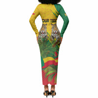 Personalised Benin August 1st 1960 Long Sleeve Bodycon Dress Happy Independence Day