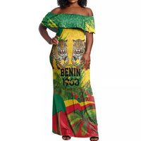 Personalised Benin August 1st 1960 Off Shoulder Maxi Dress Happy Independence Day