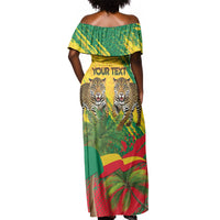 Personalised Benin August 1st 1960 Off Shoulder Maxi Dress Happy Independence Day